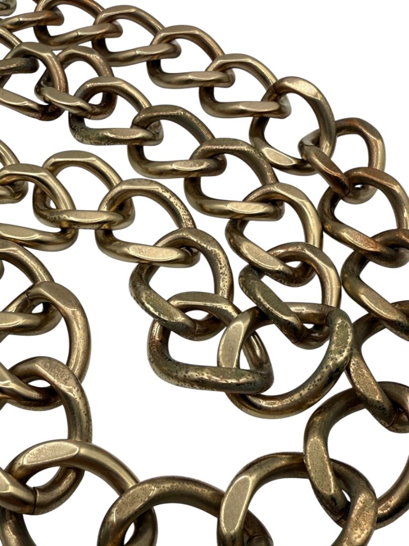 CHANEL Fall 2014 Oversized Padlock Chain-Link Belt