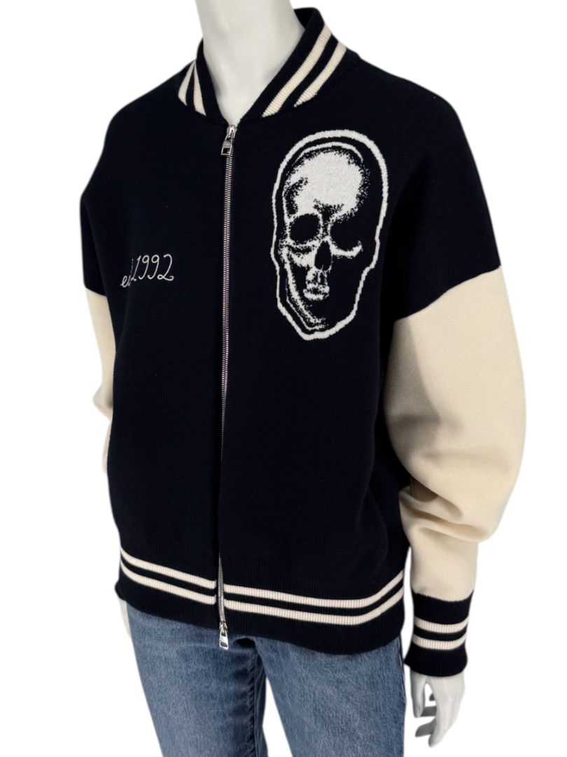 Alexander McQueen Wool Blend Skull Varsity Jacket – Size S (Men's)