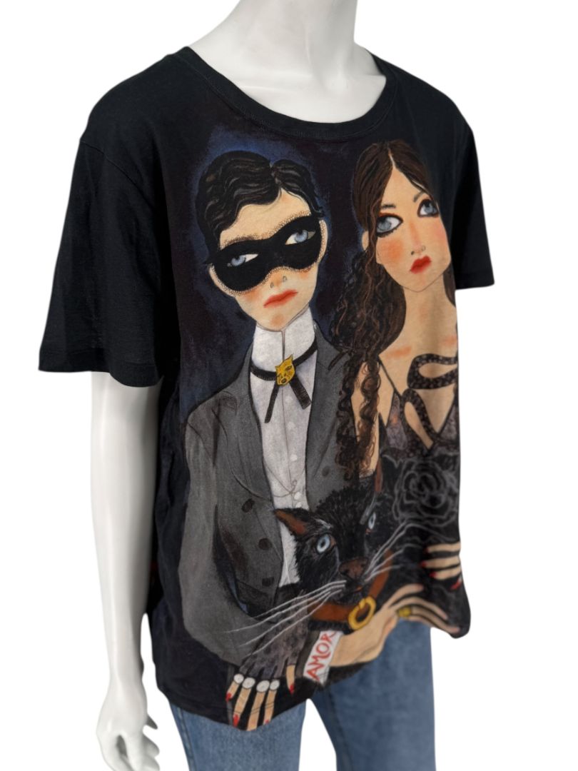 Gucci x Unskilled Worker Women’s Black Graphic Cotton T-Shirt – Size S (Mens)