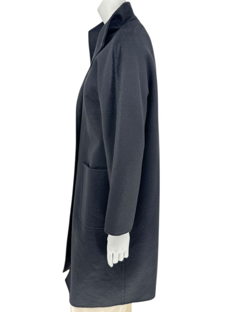 Max Mara Women’s Black 100% Wool “Cucito a Mano” Coat – Size 4