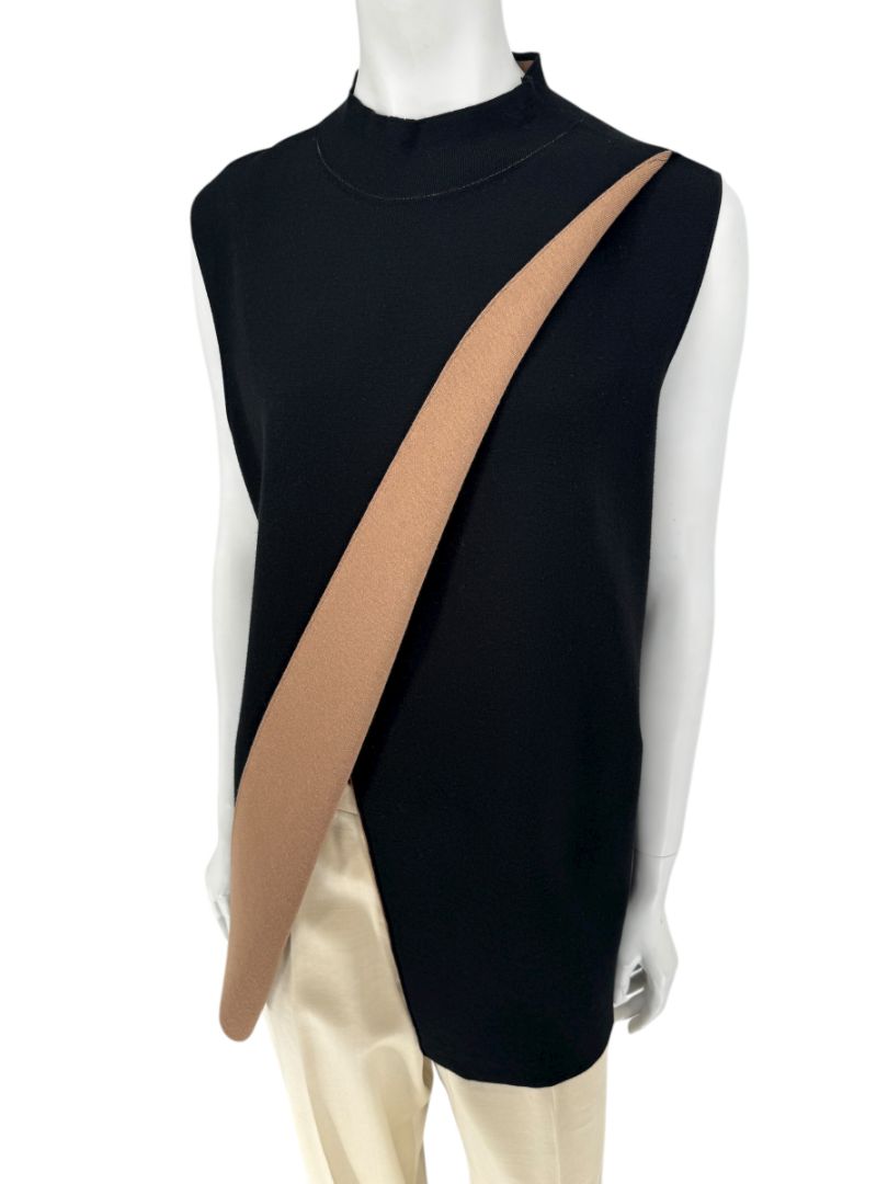Lafayette 148 New York Women’s Black Sleeveless Knit Tunic - Medium