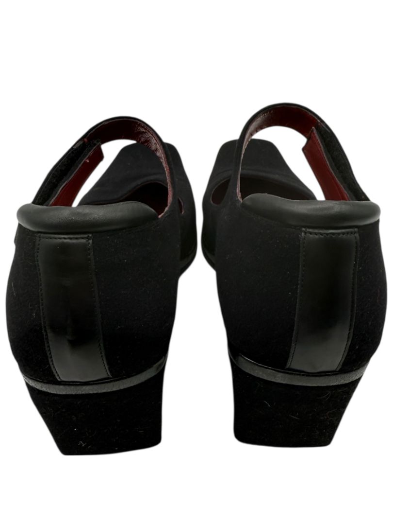 Donald J Pliner Black Stretch Fabric Mary Jane Wedge Shoes – Size 9.5