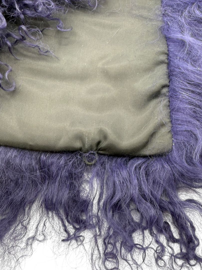 Adrienne Landau Mongolian Lamb Fur Scarf in Purple – New With Tags
