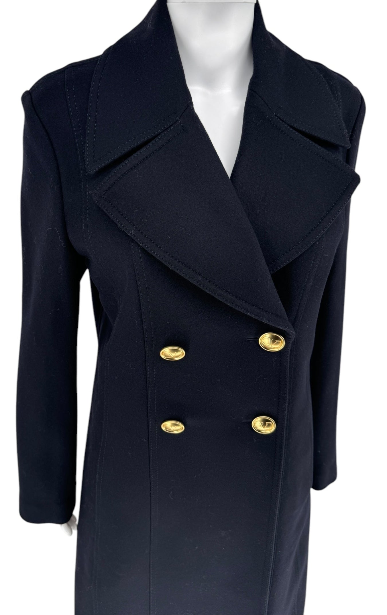 Valentino Double-breasted wool and cashmere-blend coat - Size 46