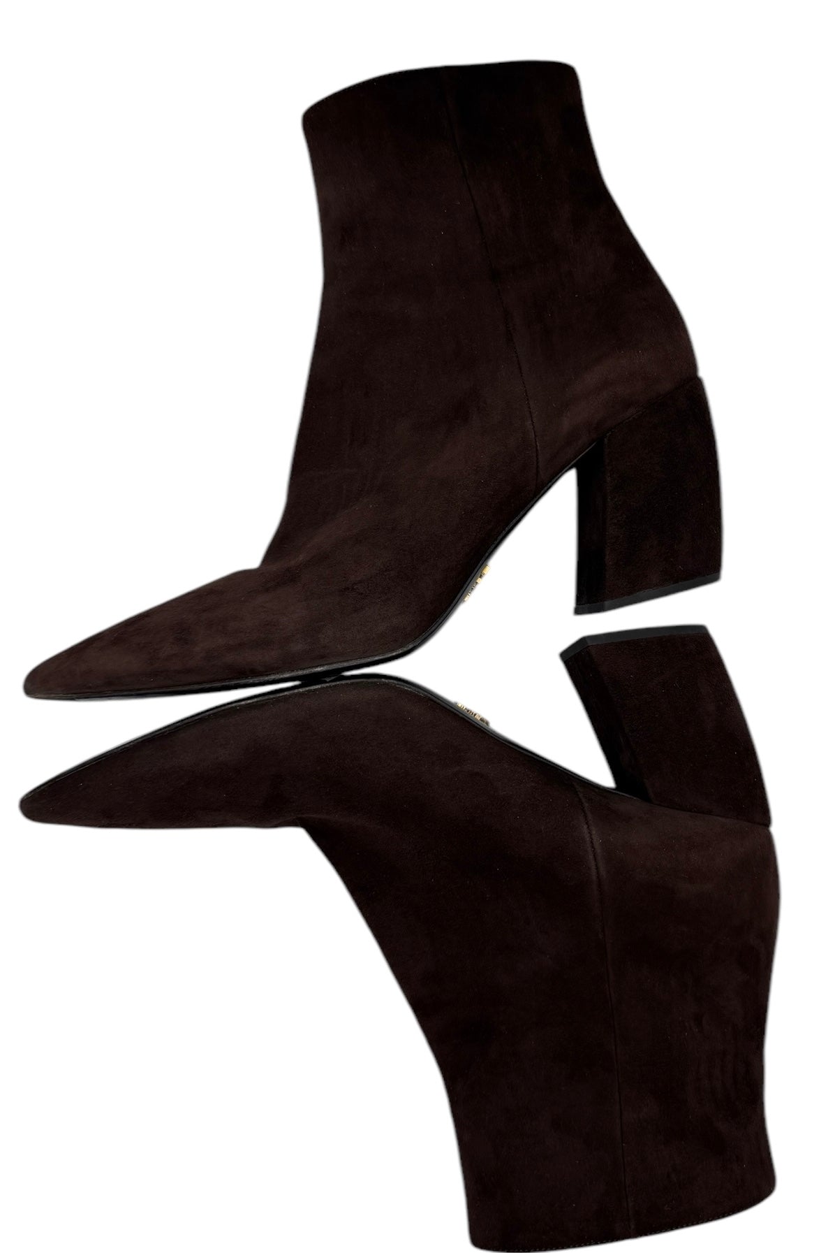 Prada Brown Suede Booties - Size 39.5