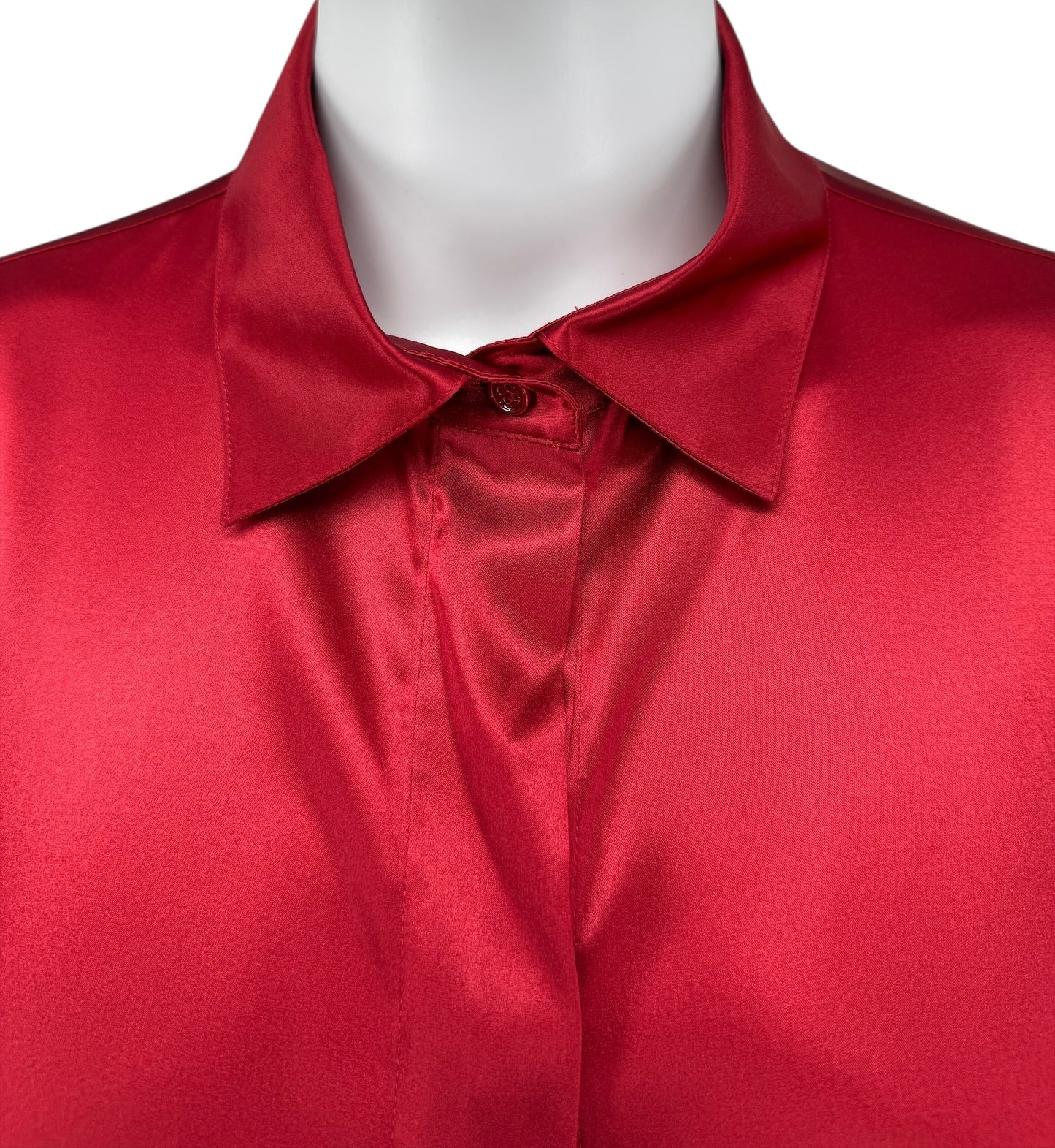Loro Piana Silk Blouse in Red - Brand New with Tags – Size 12 (US)