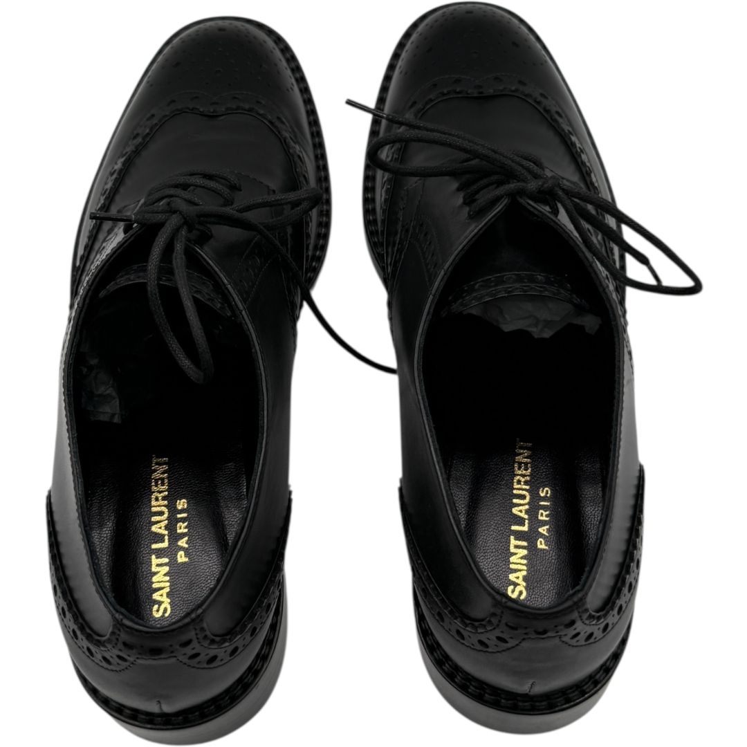 Saint Laurent Classic Wingtip Brogue Lace-Up Oxfords – Size 40 (Men's)