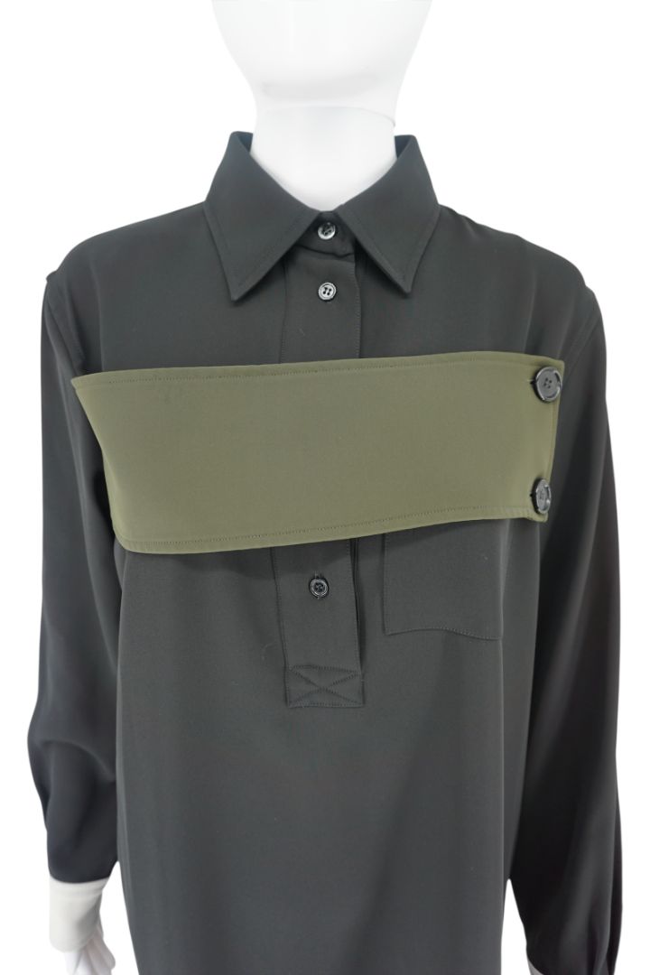 Plan C Contrast Panel Shirt Dress - Size IT 40 / US 4–6