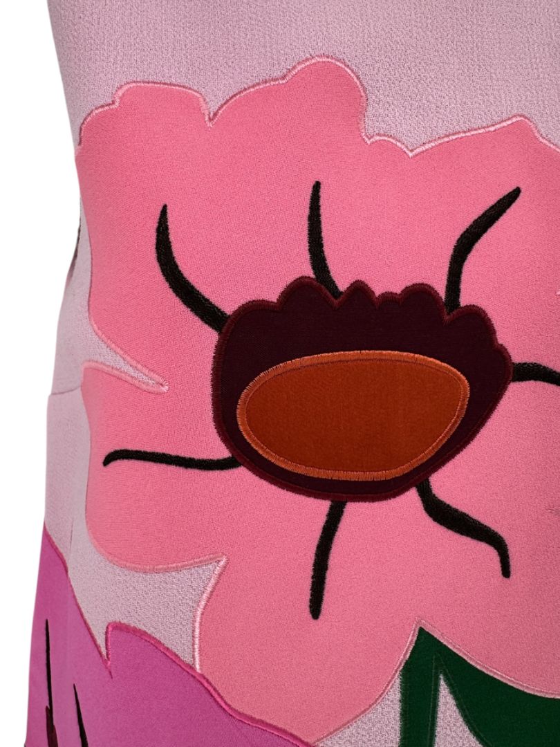 Dolce & Gabbana Appliqué Floral A-Line Dress - Size 10