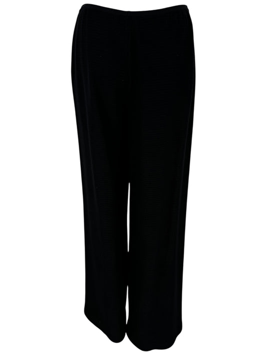 Alaïa Black Piqué Knit Wide-Leg Pants - Size 42