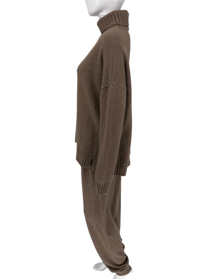 Max Mara Camel Brown Wool & Cashmere Knit Lounge Set – Size M