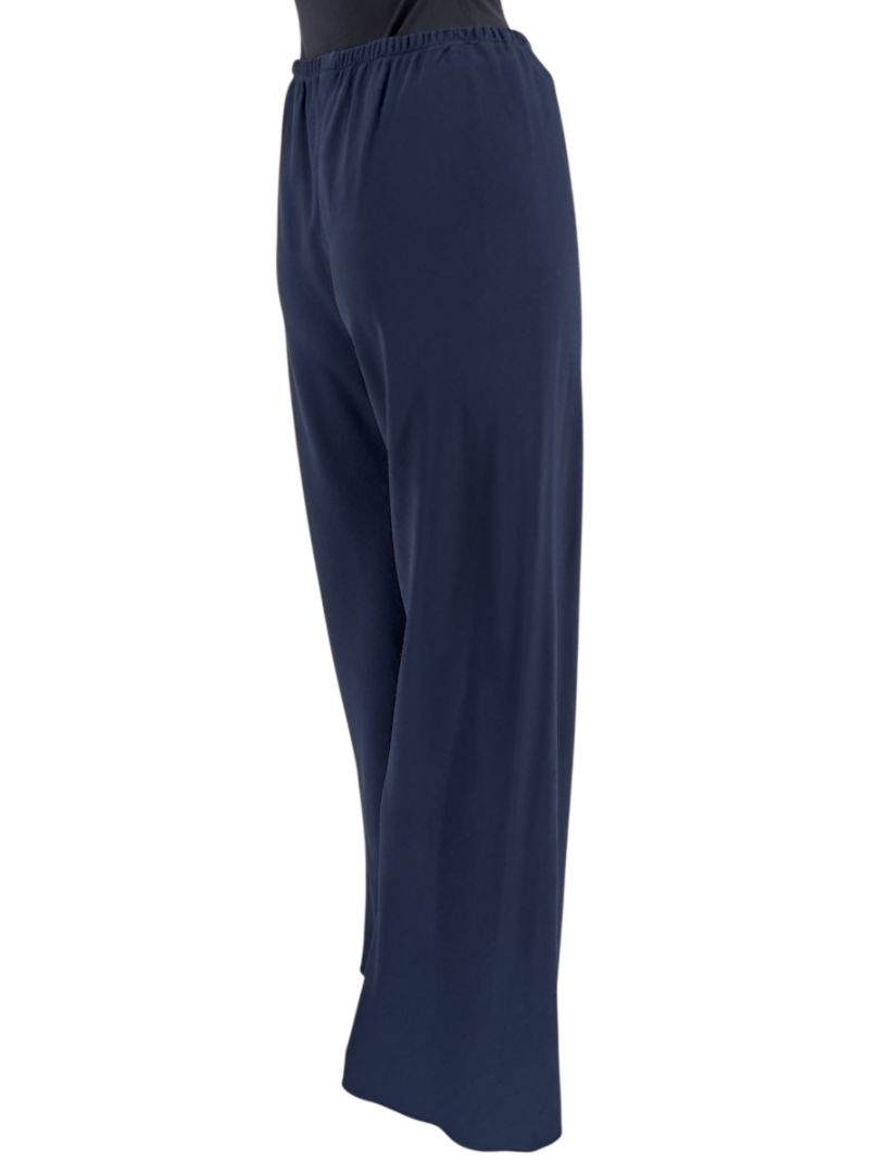 The Row Navy Viscose-Blend Wide Leg Pants - Size S