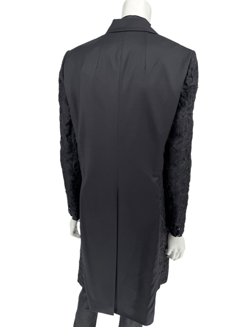 Pamella Roland Black Embellished Longline Jacket – Large