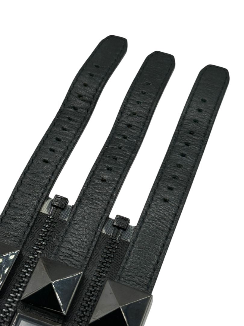Karl Lagerfeld Black Zip Triple Strap Watch – Model KL2001