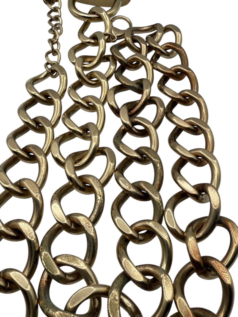 CHANEL Fall 2014 Oversized Padlock Chain-Link Belt
