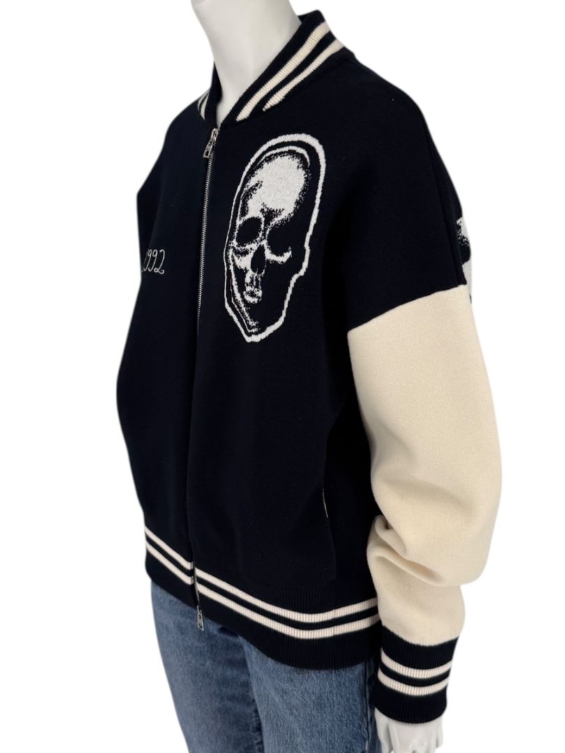 Alexander McQueen Wool Blend Skull Varsity Jacket – Size S (Men's)