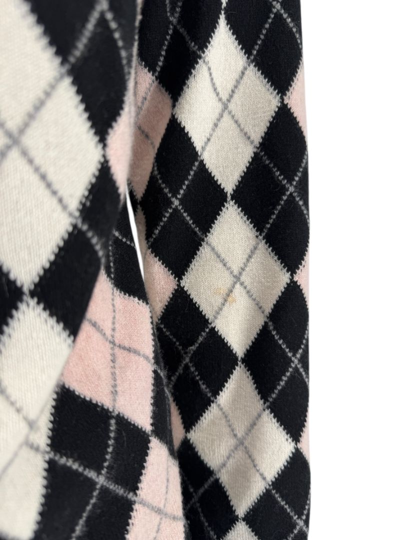 Pringle of Scotland 100% Cashmere Argyle Turtleneck Sweater – Size XL