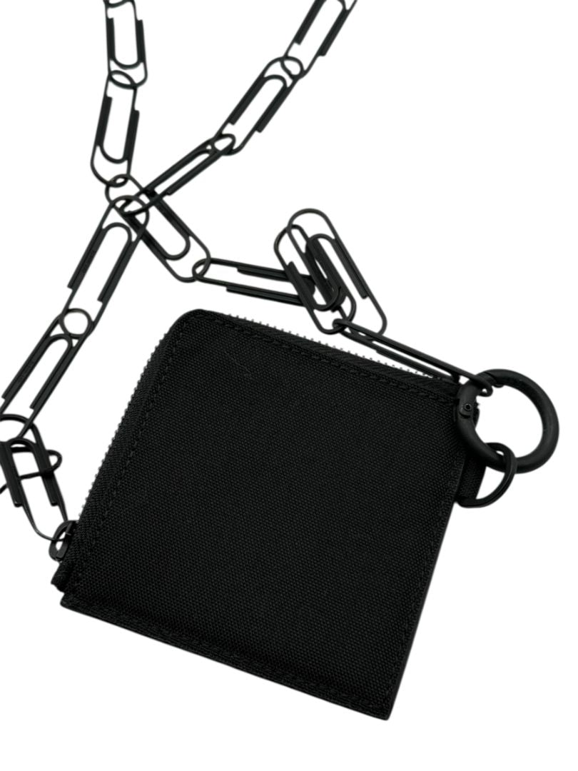 Off-White Virgil Abloh Black Paperclip Chain Zip Top Wallet – One Size – New With Tags