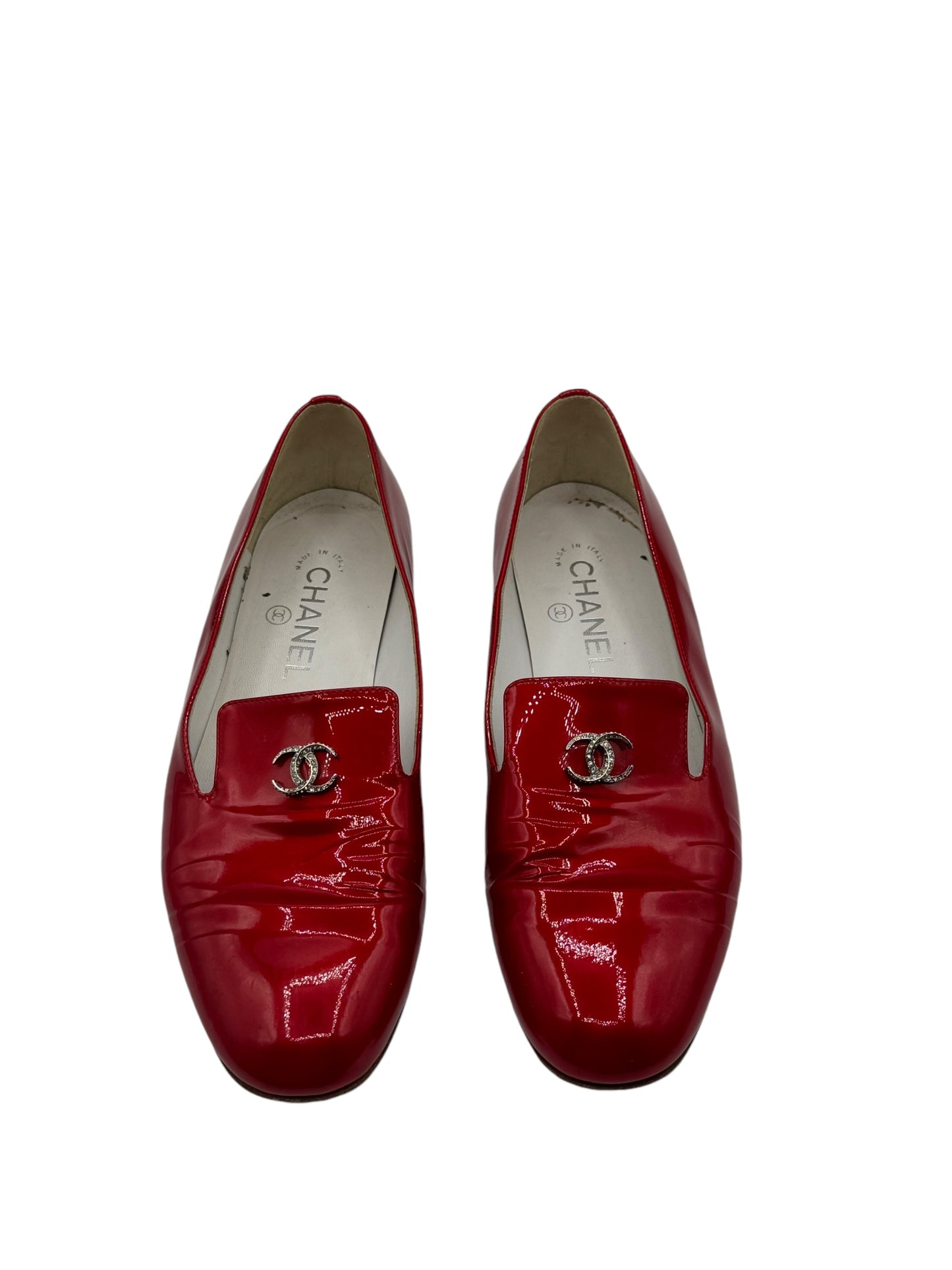 Chanel Patent Leather CC Flat Loafer