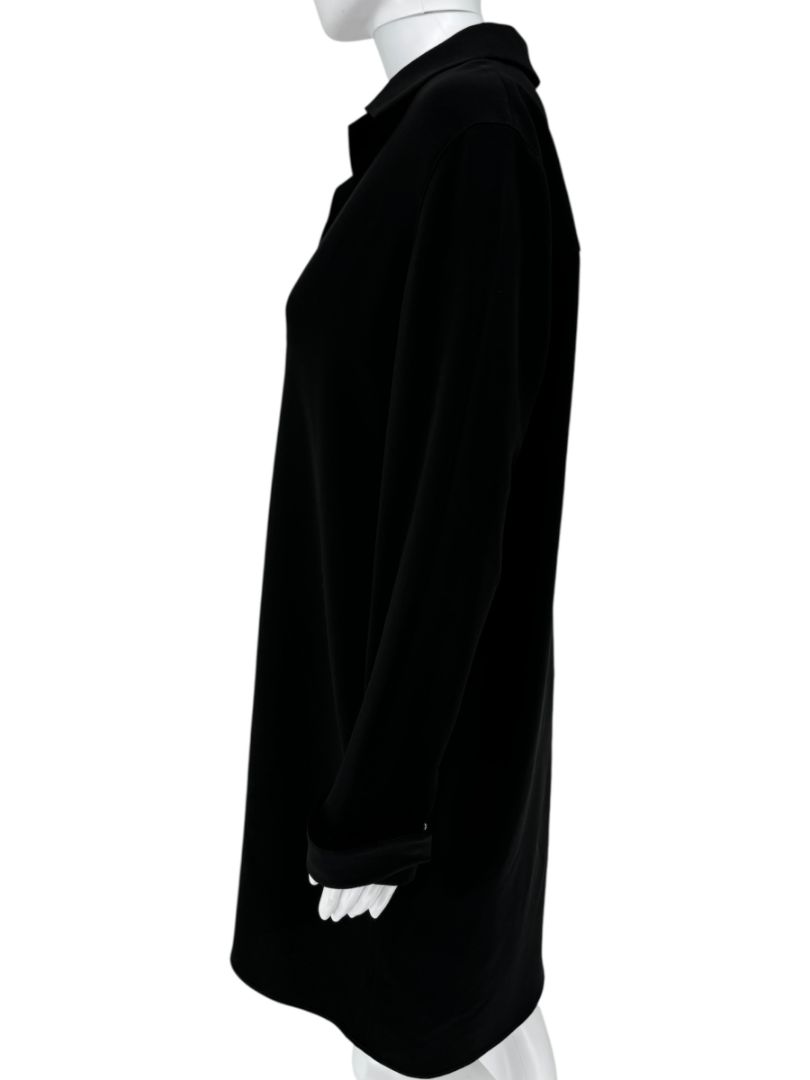 Lafayette 148 New York Black Long Sleeve Shirt Dress – Size M
