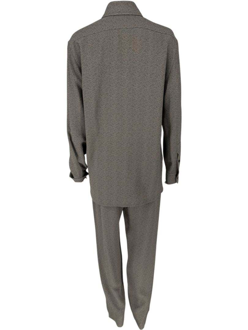 The Row Textured Taupe Two-Piece Lounge Set – Size XS