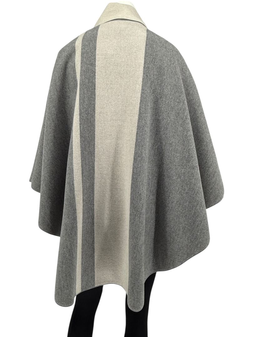Piazza Sempione Two-Tone Wool-Cashmere Cape - Size IT 42