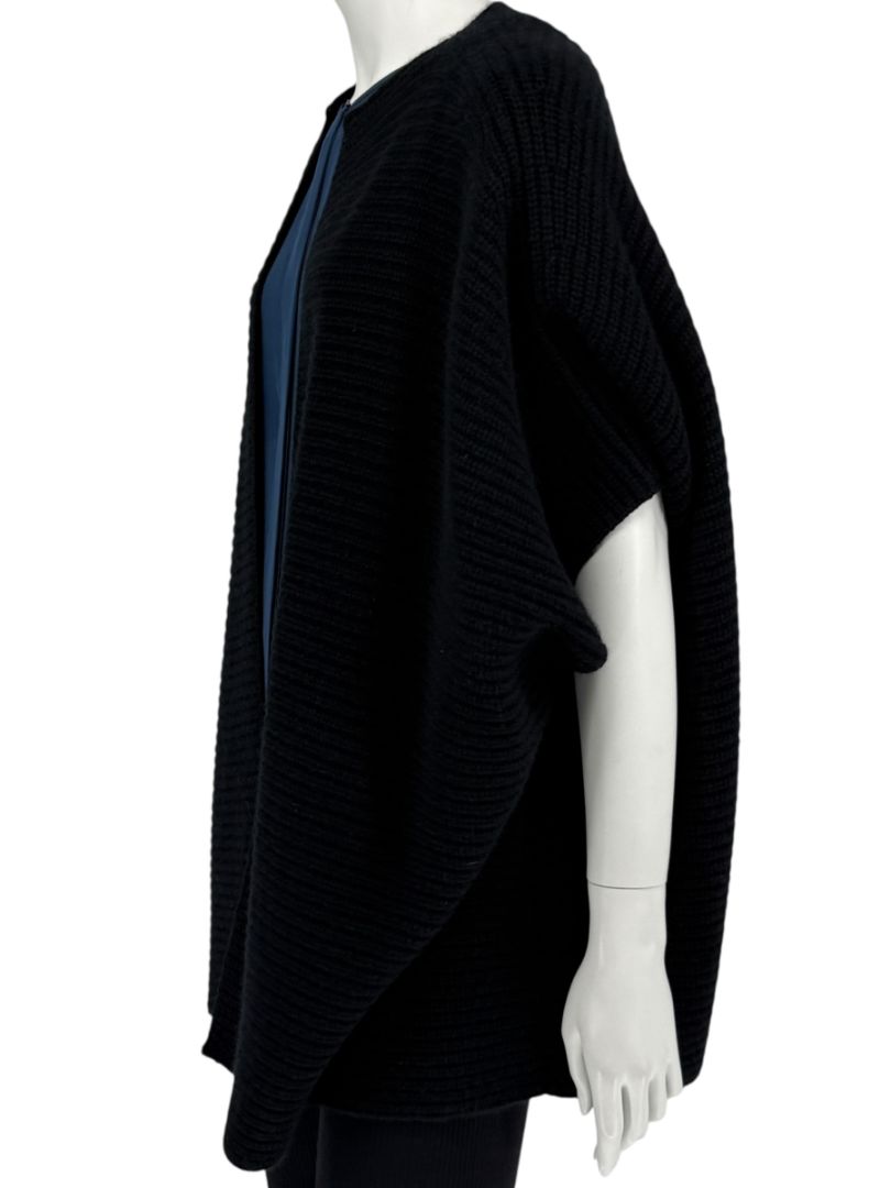 Michael Kors Black Cashmere Cape Cardigan - Size L
