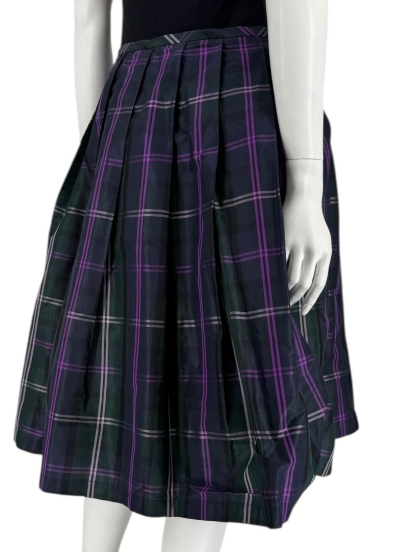 Escada Silk Plaid A-Line Skirt - Size 42