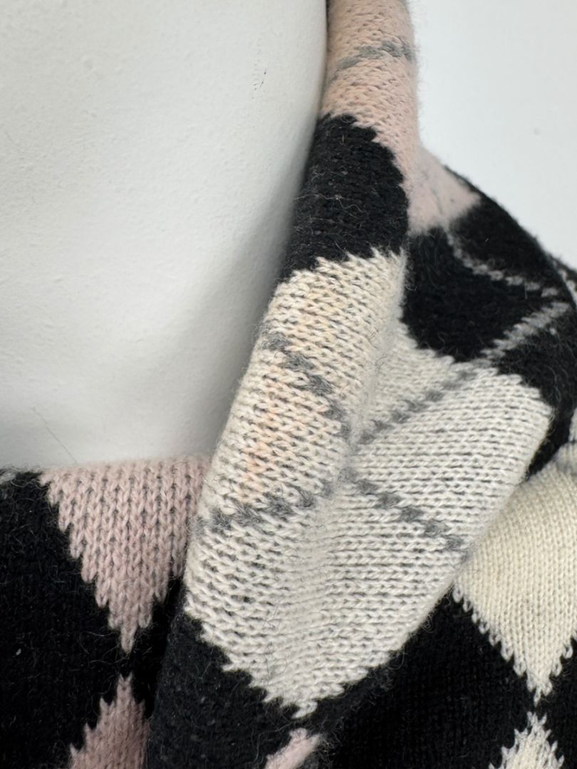 Pringle of Scotland 100% Cashmere Argyle Turtleneck Sweater – Size XL