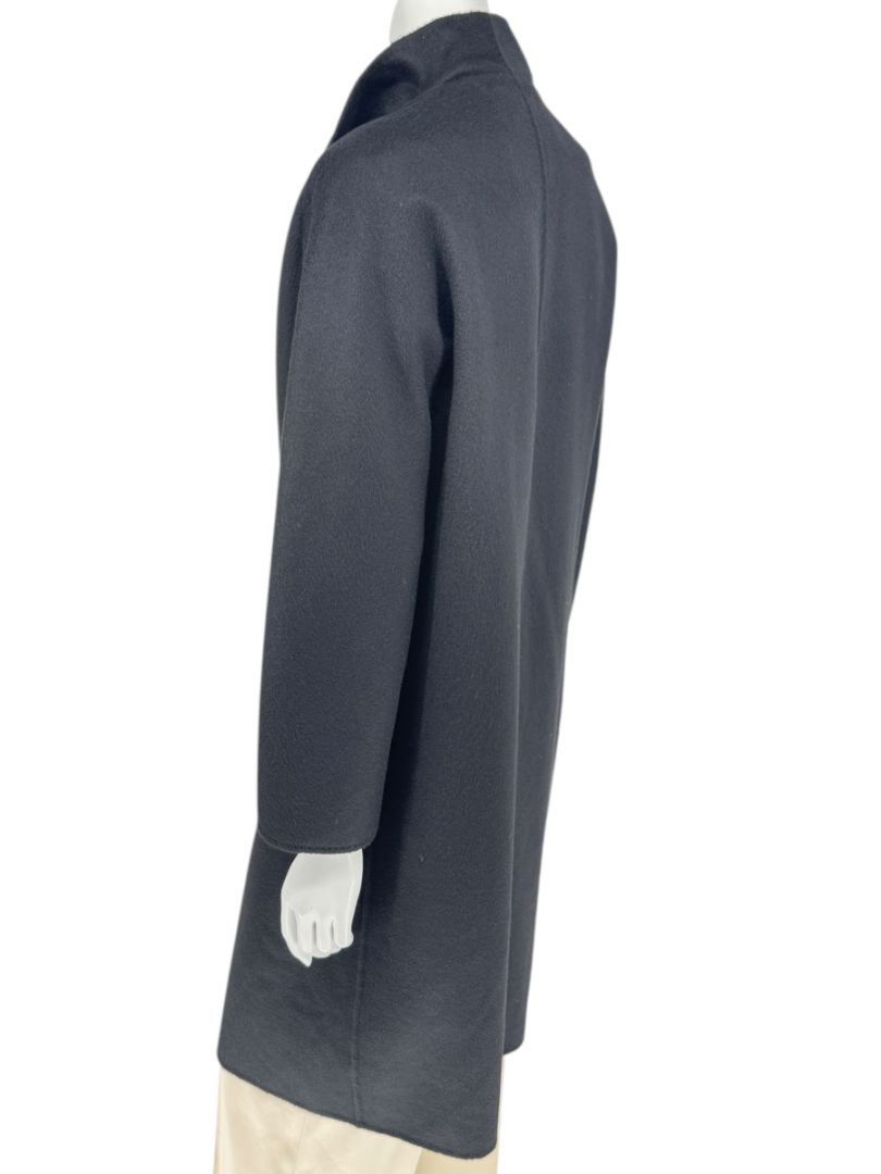 Max Mara Women’s Black 100% Wool “Cucito a Mano” Coat – Size 4