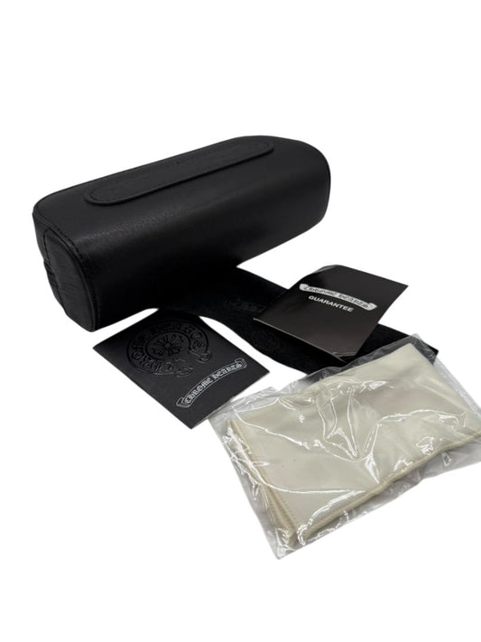 Chrome Hearts Black Leather Eyeglass Case – Brand New