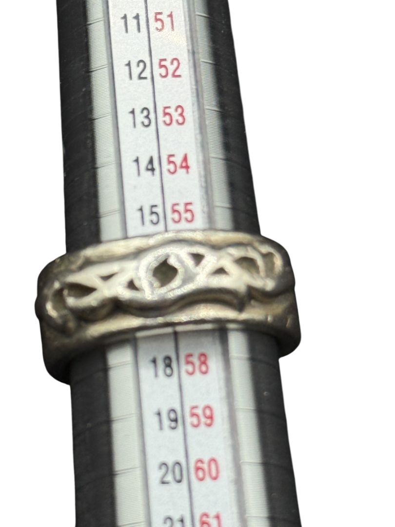 Chrome Hearts Sterling Silver Carved Band Ring – Size ~9 (U.S.) – Excellent Condition