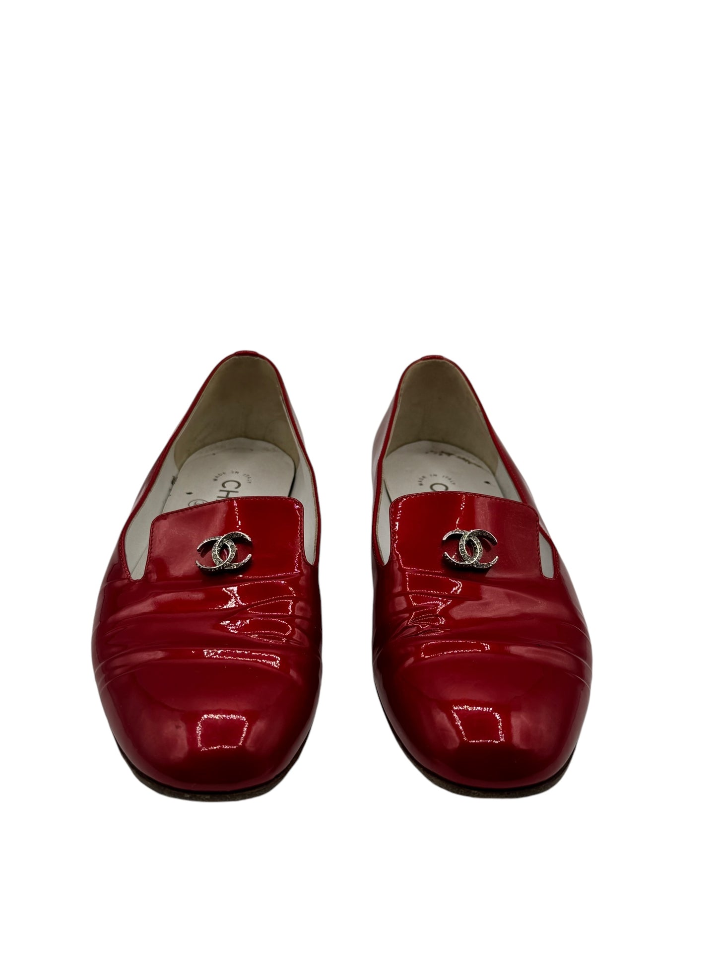 Chanel Patent Leather CC Flat Loafer