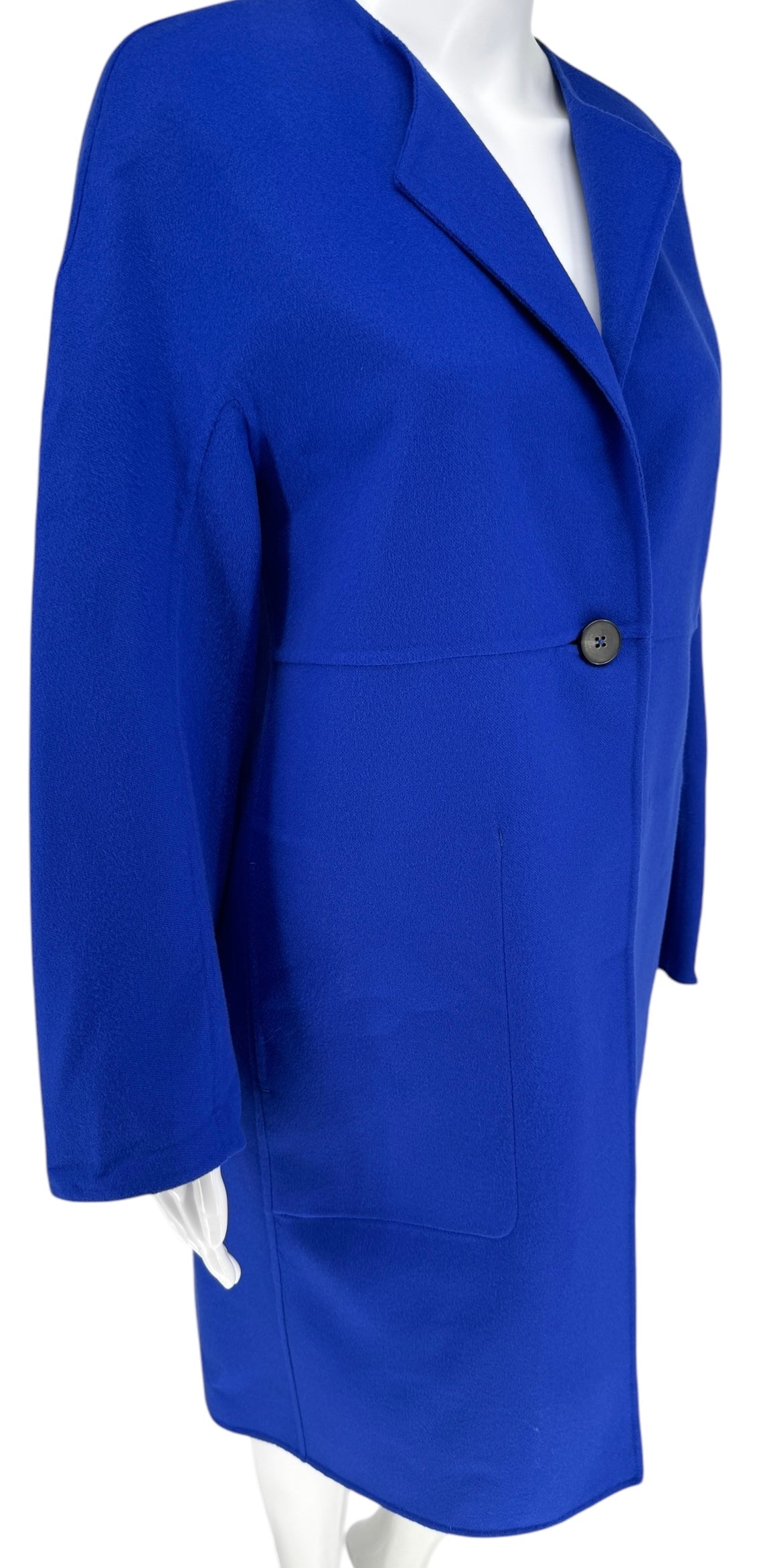 Jil Sander Double-Face Cashmere Coat Cobalt Blue - Size 38