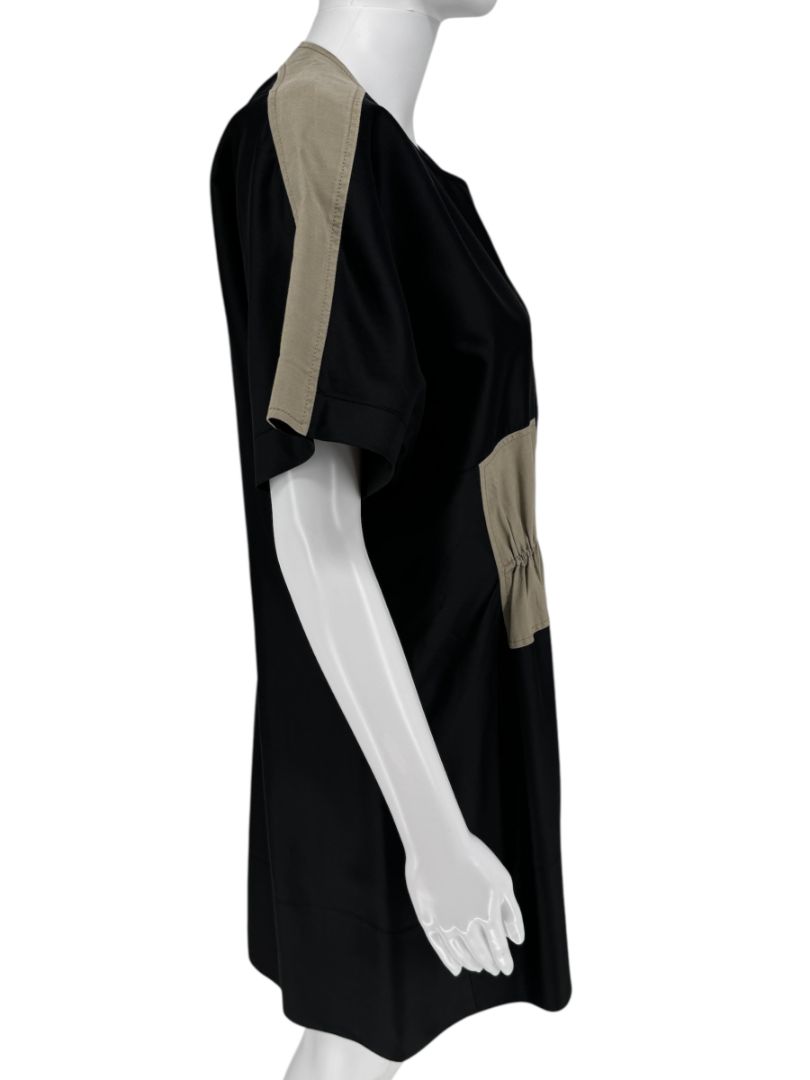 Balenciaga Paris Two-Tone Cinched Waist Shift Dress – Size 10