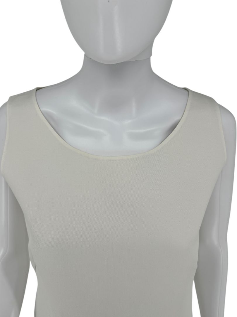 Akris Ivory Sleeveless Shift Dress - US 10