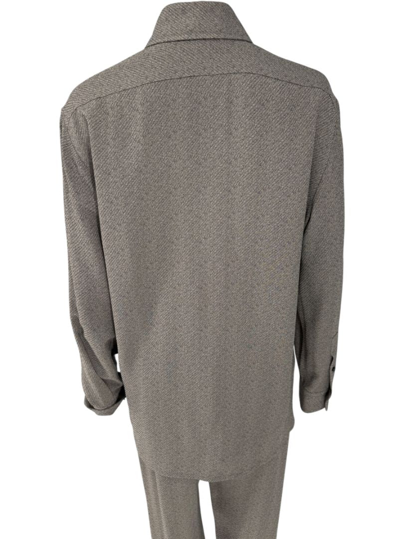 The Row Textured Taupe Two-Piece Lounge Set – Size XS