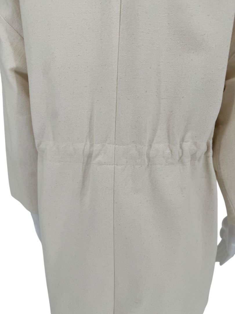 Brunello Cucinelli Cream Cotton-Blend Cocoon Coat – Size IT 44 (US 8)
