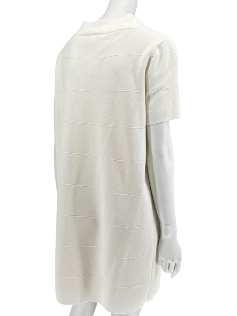 Max Mara Ivory Textured Knit Shift Dress – Size L