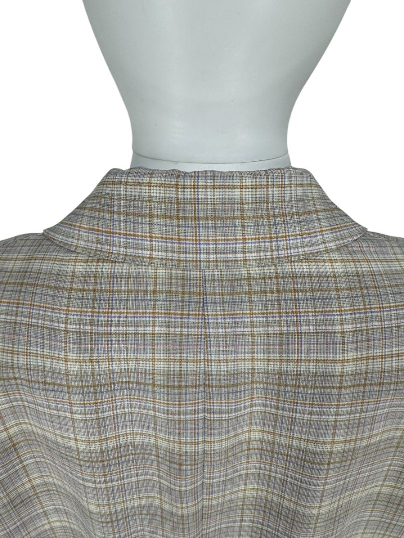 Gabriele Hearst Plaid Wool Blend Pantsuit – Size 46