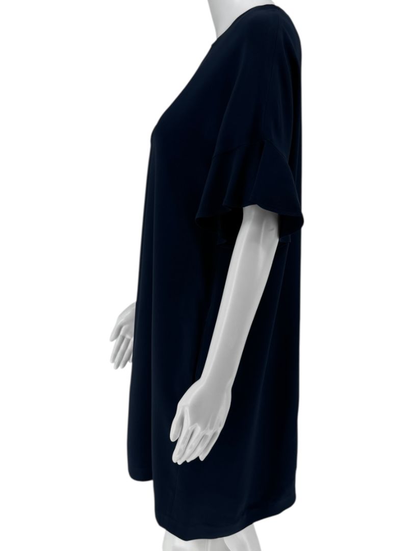 Lisa Perry x Barneys New York Navy Ruffle Short Sleeve Mini Dress – Size 2