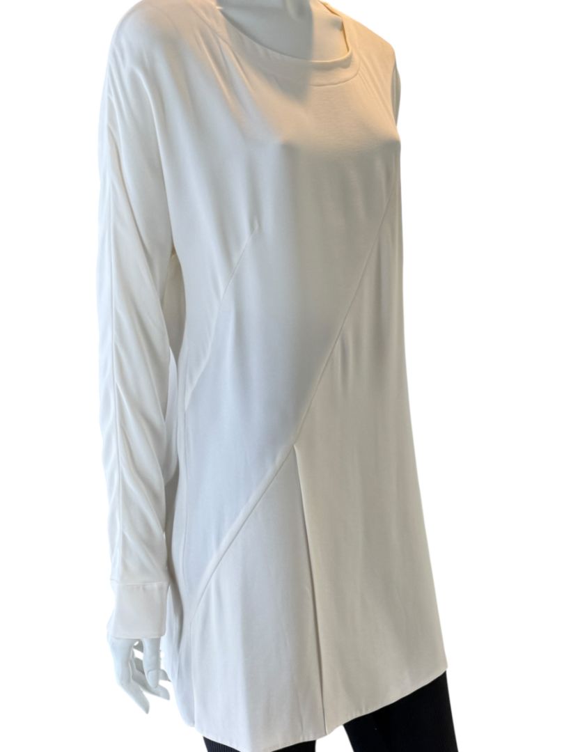 Akris Ivory Mulberry Silk Tunic Top – Size 8