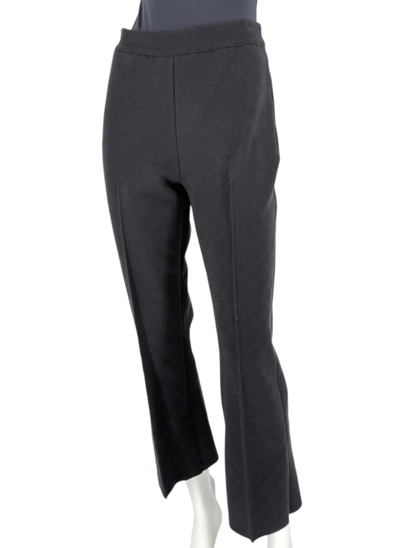 High Sport Black Cotton-Blend Kick Cropped Pants – Size L- NWT