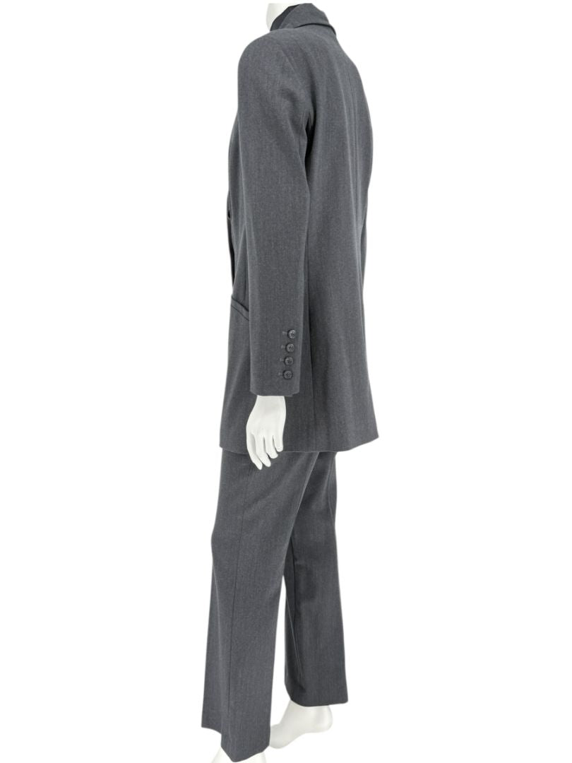 Pamella Roland Charcoal Grey Tailored Pantsuit – Large