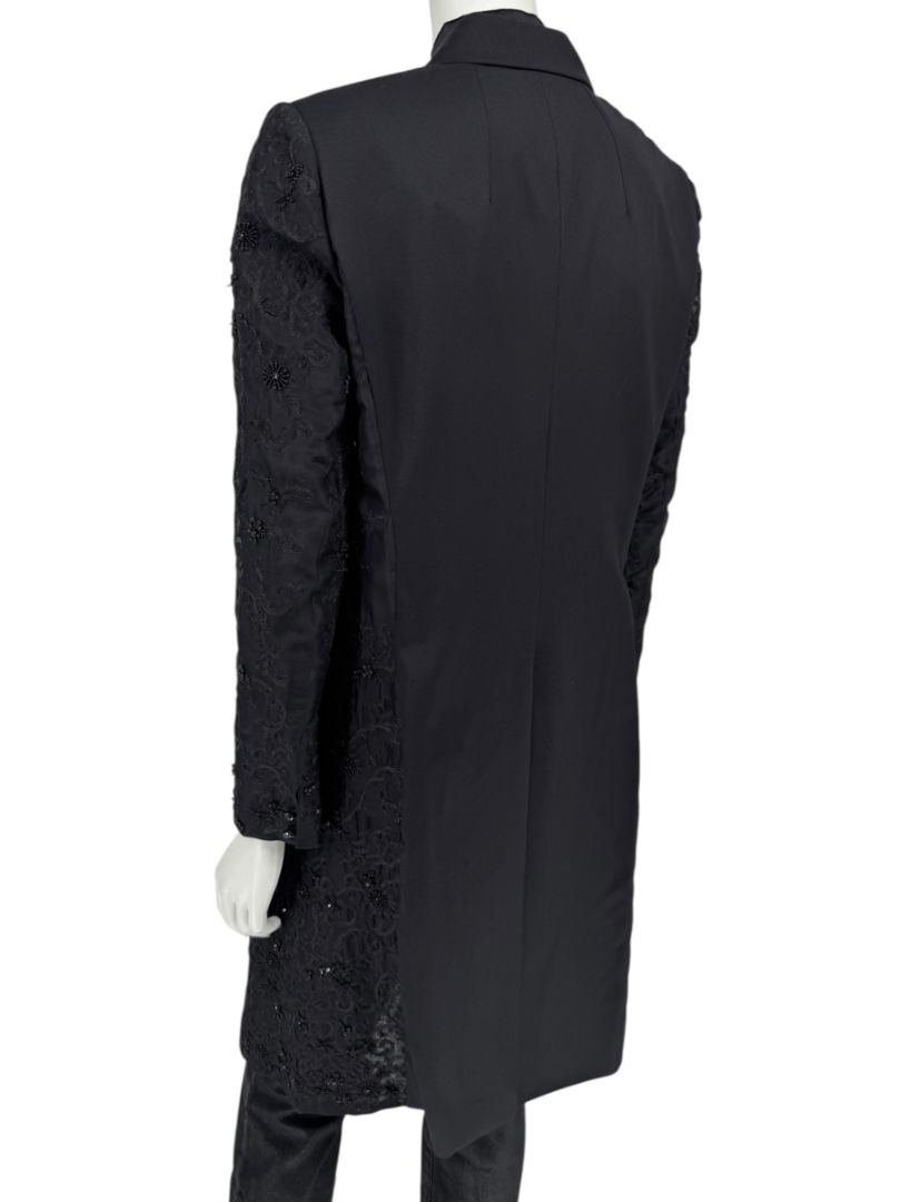 Pamella Roland Black Embellished Longline Jacket – Large