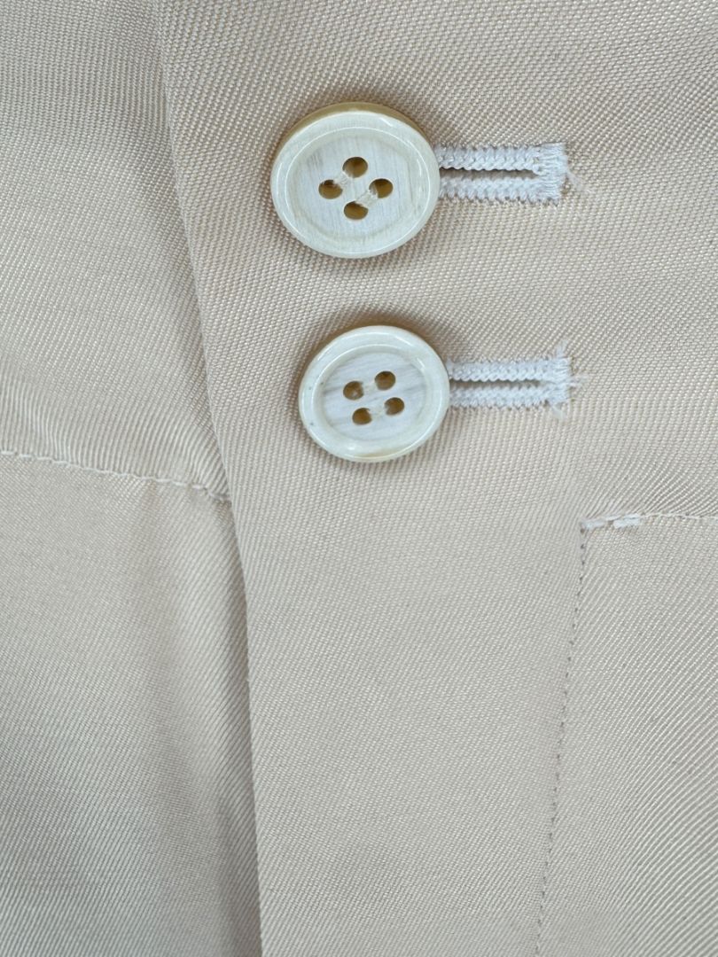 Comme des Garçons Beige Silk-Wool Wide-Leg Trousers – Size L