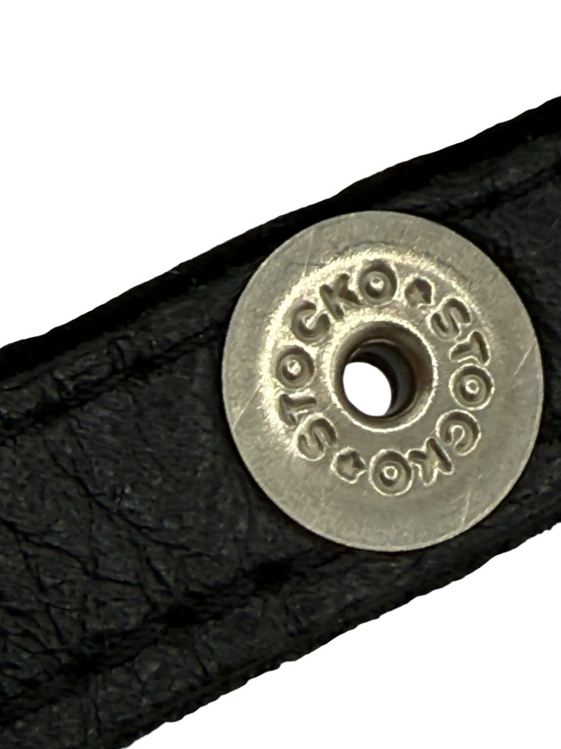 Sculptural Black Suede & Leather Waist Belt – Fits Like L/XL