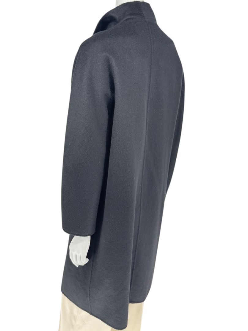 Max Mara Women’s Black 100% Wool “Cucito a Mano” Coat – Size 4