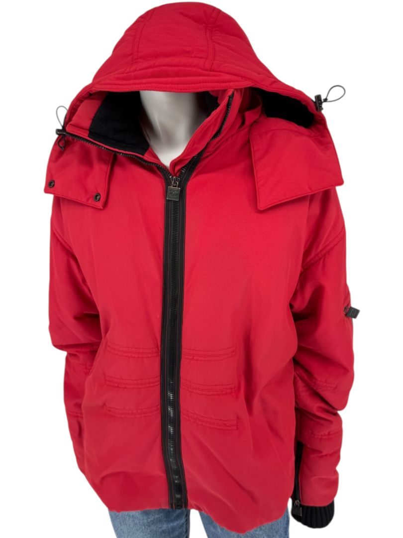 Chanel Red Hooded Puffer Technical Jacket – Size 42