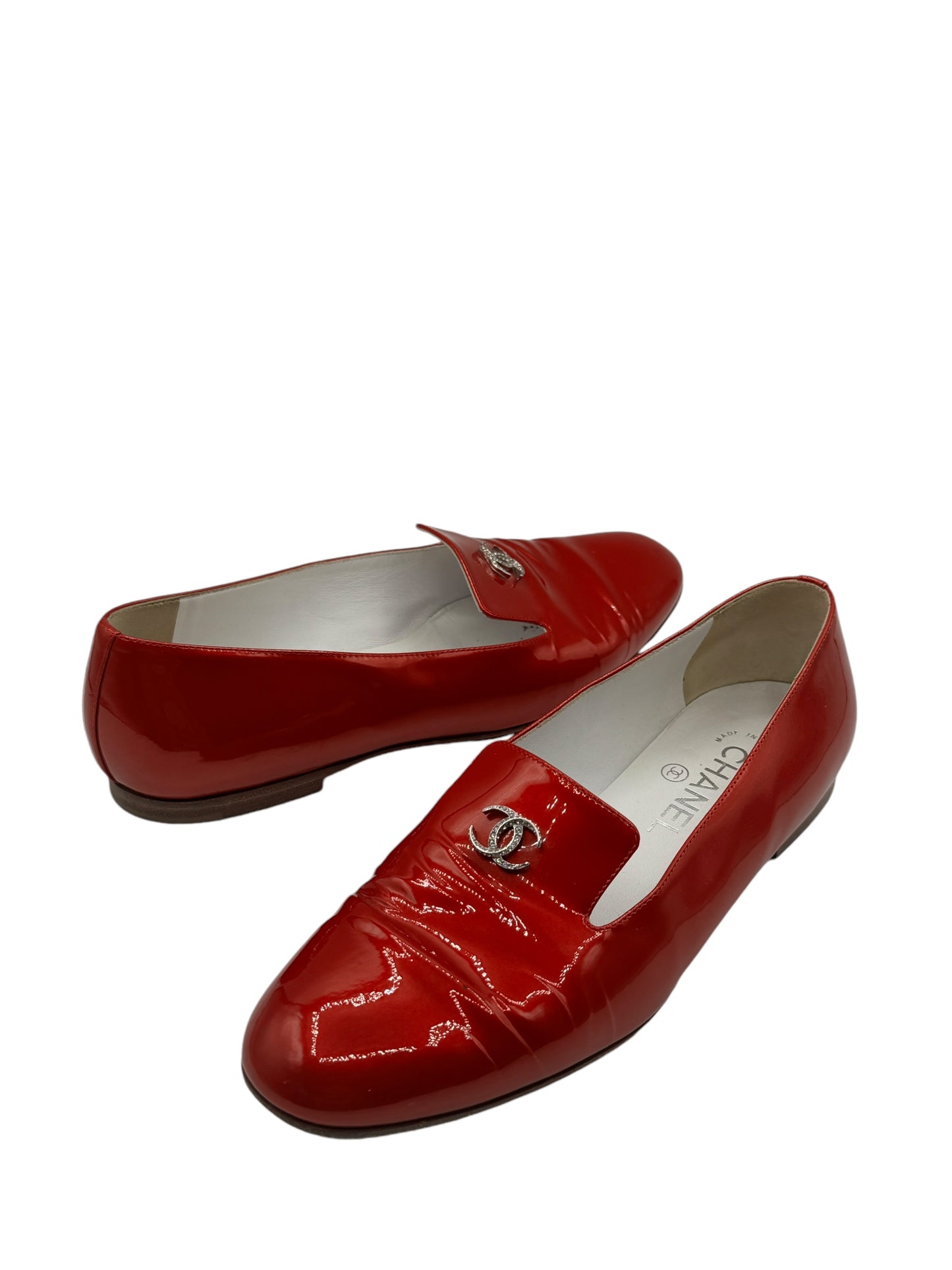 Chanel Patent Leather CC Flat Loafer